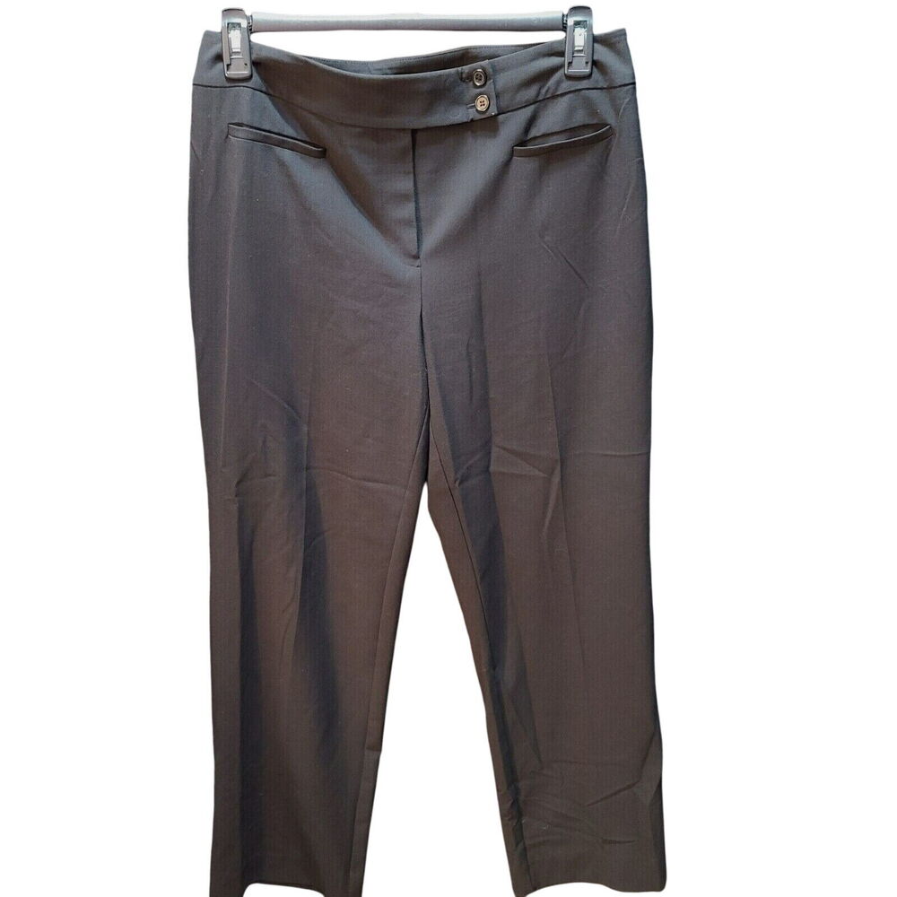 Goodclothes Womens Pants Black Size 12 Polyester Blend Pockets Stretch Button